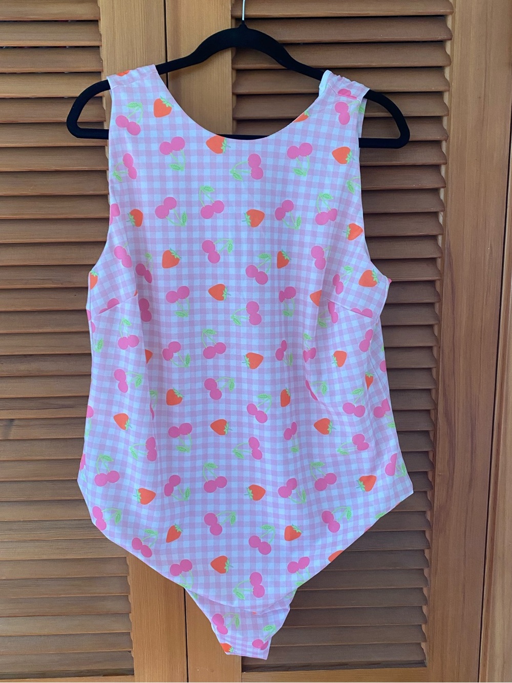 ASOS Fruity Pink Gingham Swimsuit